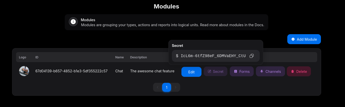 Module Table